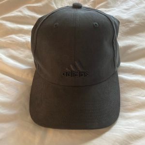 Gray suede Adidas hat